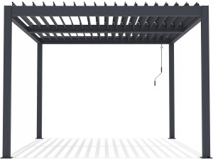 Windsor" aluminium bioclimatic pergola - 3 x 4 m - Anthracite