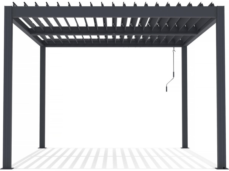 Windsor" aluminium bioclimatic pergola - 3 x 4 m - Anthracite