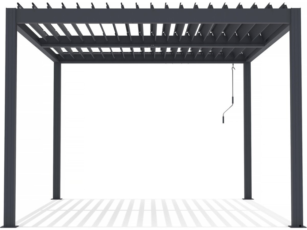 Windsor" aluminium bioclimatic pergola - 3 x 4 m - Anthracite