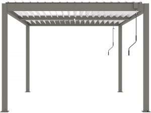 Windsor" bioclimatic pergola - 3 x 4 m - Taupe