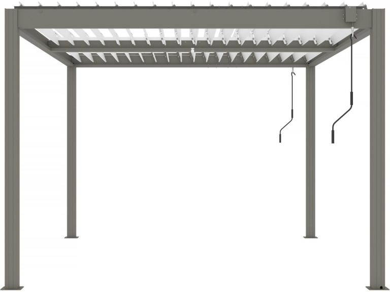 Windsor" bioclimatic pergola - 3 x 4 m - Taupe