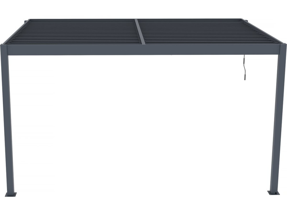 "Windsor" Aluminum Lean-To Pergola - Anthracite Gray - 3 x 4 m