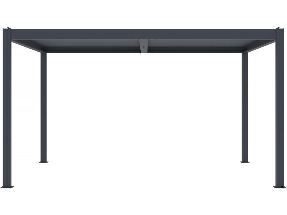 Electric bioclimatic pergola with LED "Windsor" in aluminum 3 x 4 - Gray