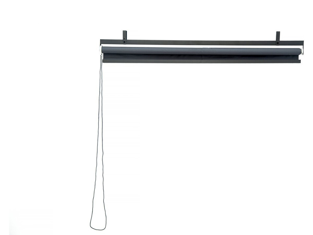 Set of 3 retractable metal blinds - 124.5 x 225 cm - Anthracite grey