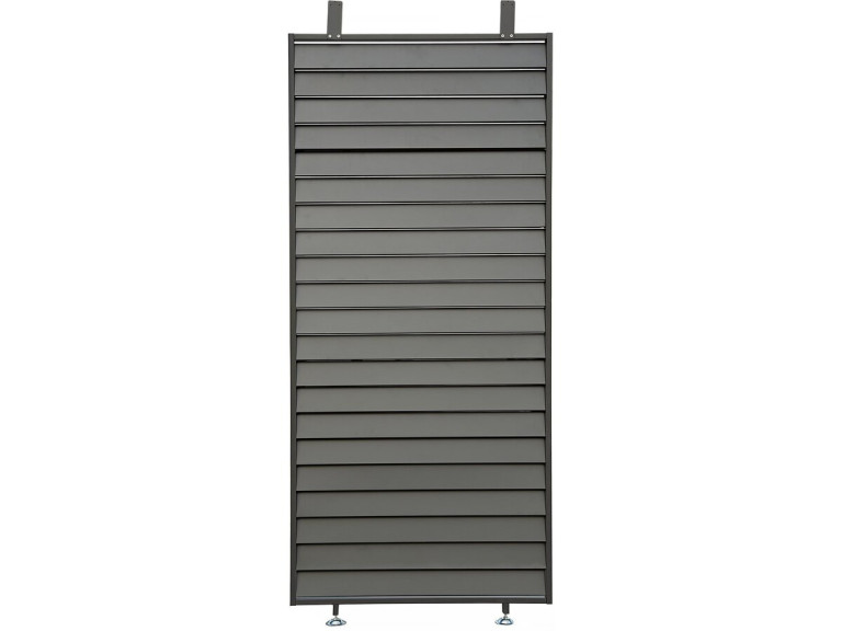 Clifford" galvanized steel bioclimatic pergola shutter - 92 x 4 x 208 cm - Grey