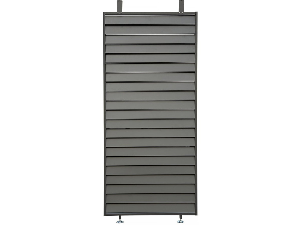 Clifford" galvanized steel bioclimatic pergola shutter - 92 x 4 x 208 cm - Grey