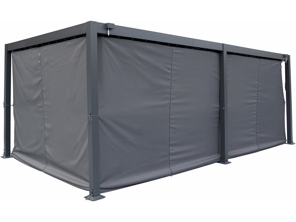Kensington" curtain for bioclimatic pergola - 3 x 5 m - Grey