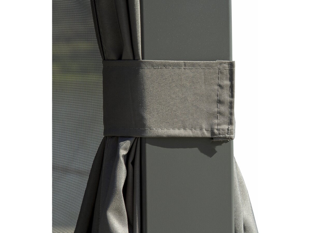 Howard" curtain + mosquito net for bioclimatic pergola - 3 x 4 m - Grey