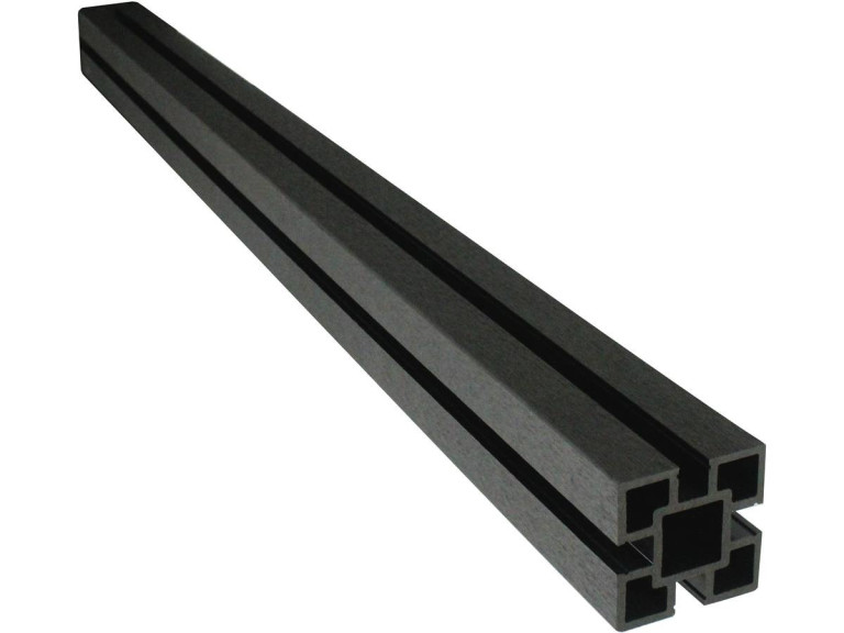 Composite post for composite fence - Black