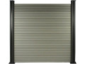 Set of 6 composite fencing slats - L160 cm x W25.8 cm x th. 2 cm - Terracotta - GREY