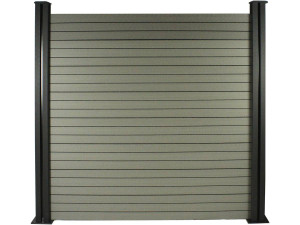 Fence kit 1.6 x 1.2m composite - Free fixing kit - Grey