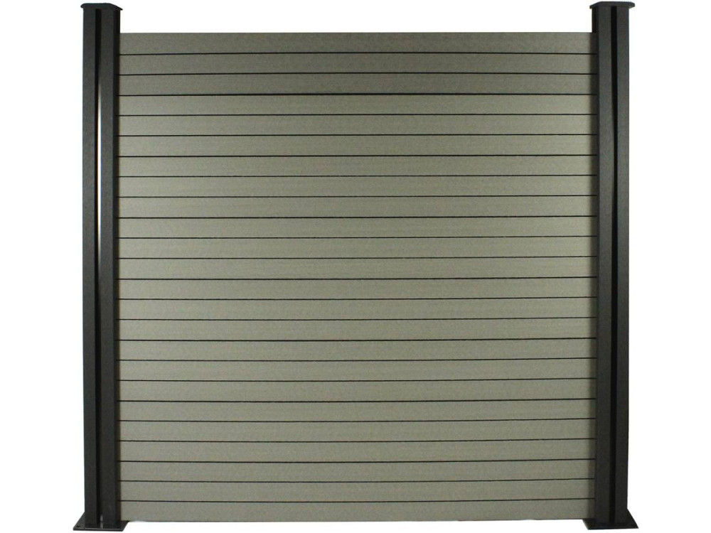 Composite Fence Kit 1.6 x 1.2 m - Free fixing kit - Gray
