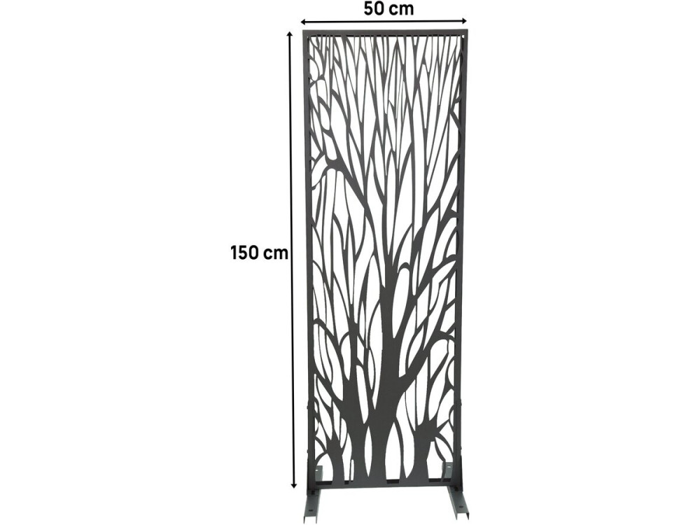 Decorative metal fence "Tree" 50 x 150 cm - Anthracite