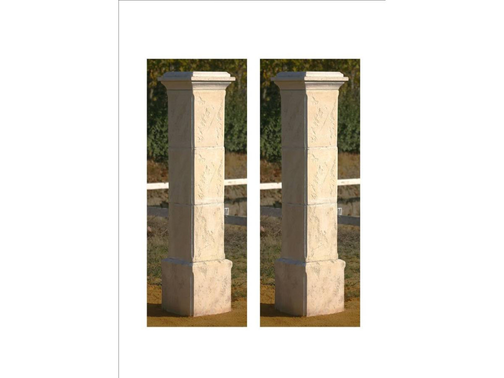 Set of 2 "Tradition" gate pillars - 41 x 41 x 200 cm