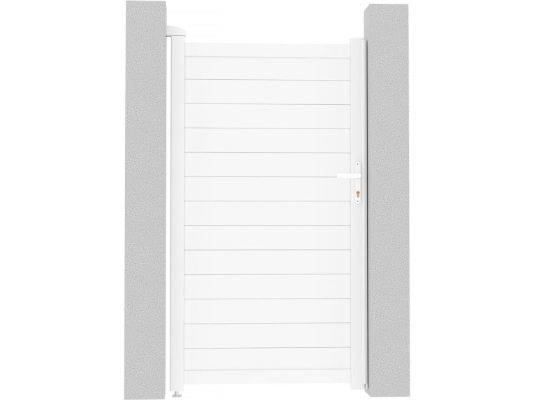 Aluminium garden gate door "Eric" - 101.2 x 180.9 cm - White