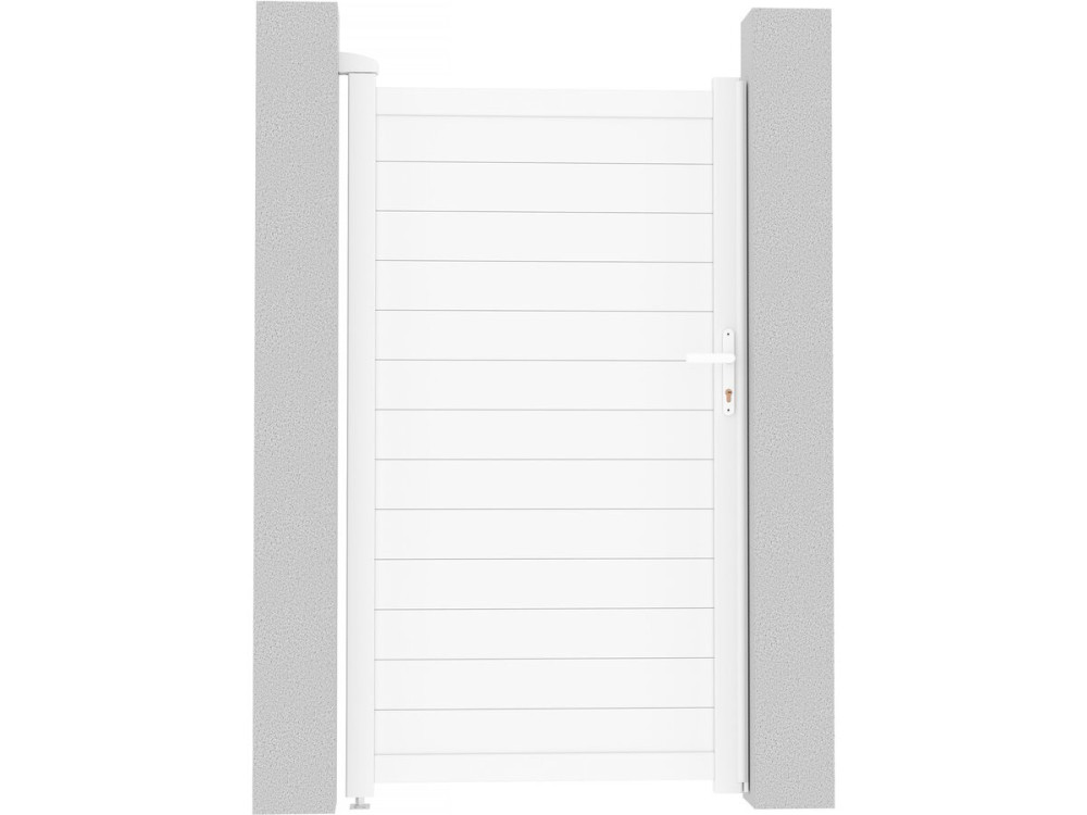 Aluminium garden gate door "Eric" - 101.2 x 180.9 cm - White