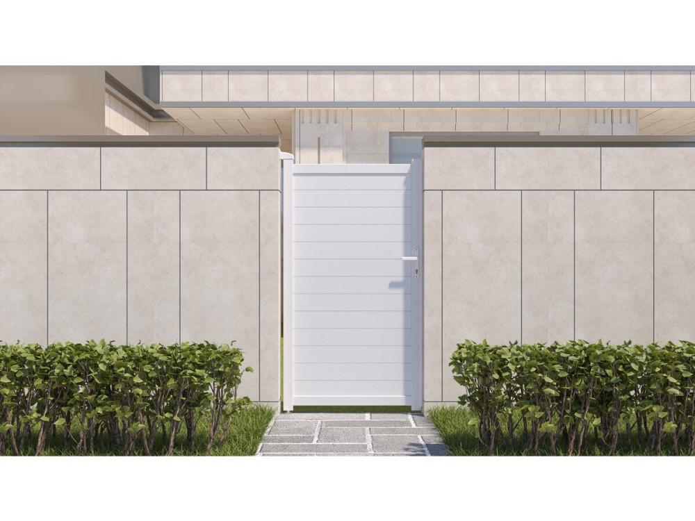 Aluminium garden gate door "Eric" - 101.2 x 180.9 cm - White