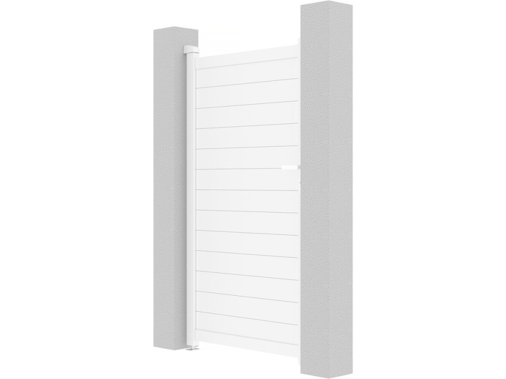 Aluminium garden gate door "Eric" - 101.2 x 180.9 cm - White