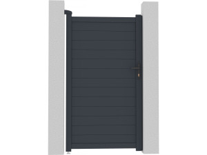 Aluminium garden gate door "Marc" - 101.2 x 180.9 cm - Grey
