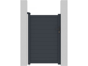 Aluminium garden gate door "Marc" - 101.2 x 155.9 cm - Grey