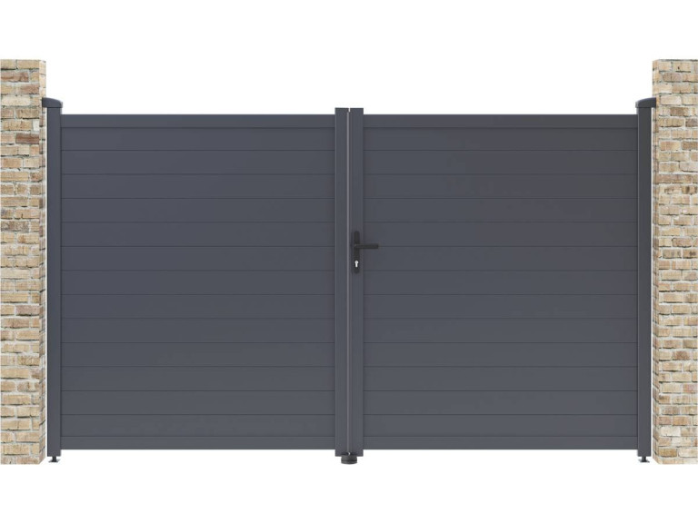 Marc aluminum gate - 299.5 x 180.9 cm - Grey