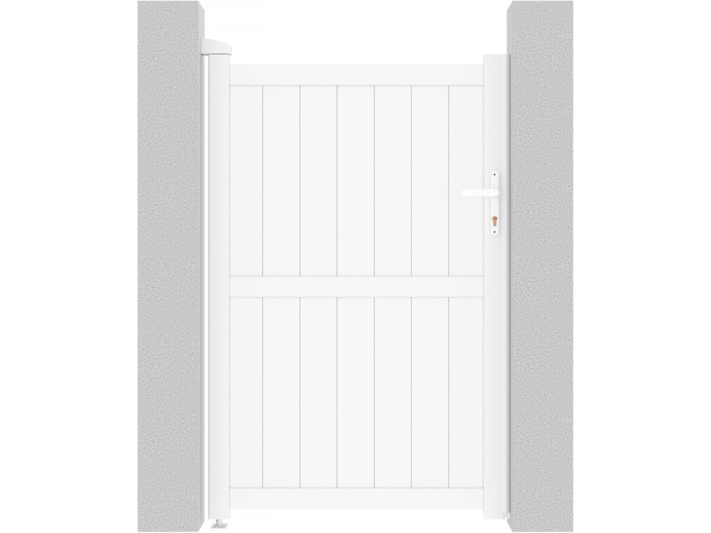 Aluminium garden gate door "Lola" - 101.2 x 155.9 cm - White