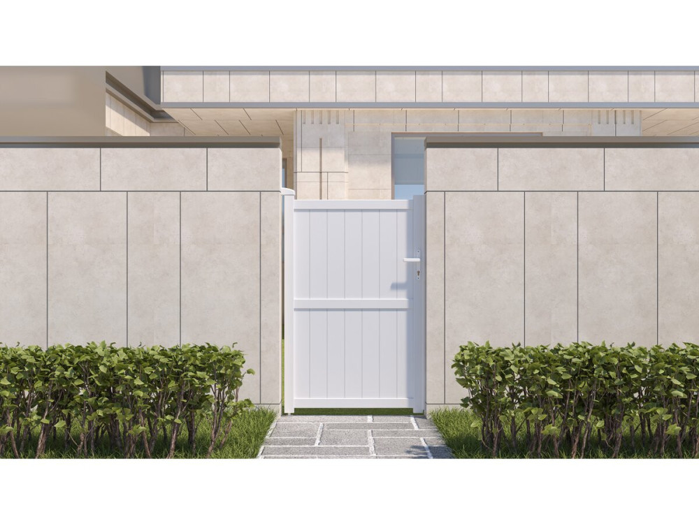 Aluminium garden gate door "Lola" - 101.2 x 155.9 cm - White