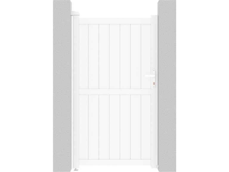 Aluminium garden gate door "Lola" - 101.2 x 180.9 cm - White