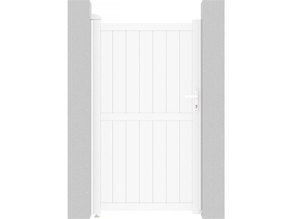 Aluminium garden gate door "Lola" - 101.2 x 180.9 cm - White