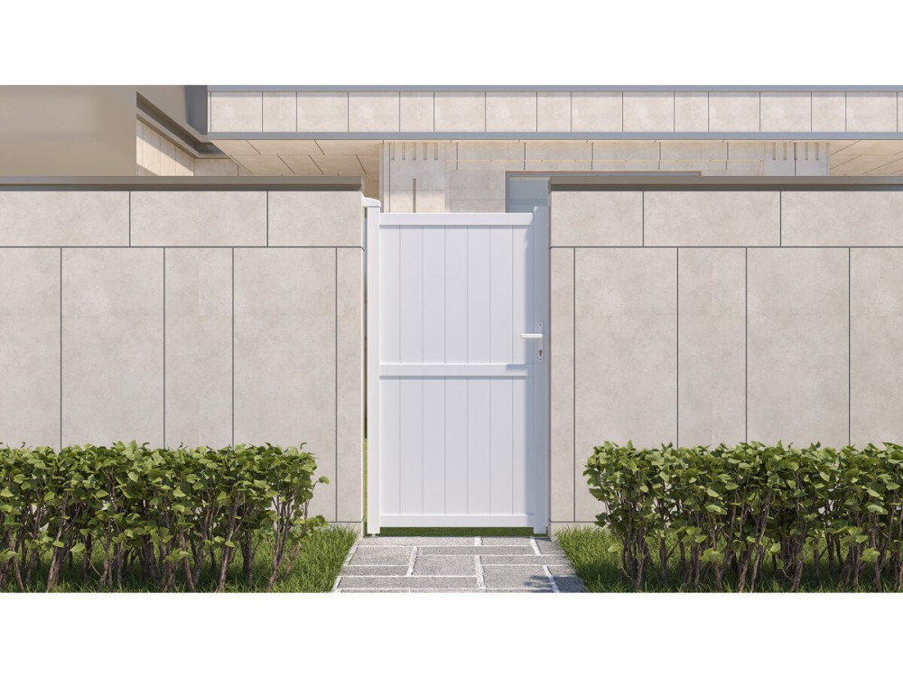 Aluminium garden gate door "Lola" - 101.2 x 180.9 cm - White