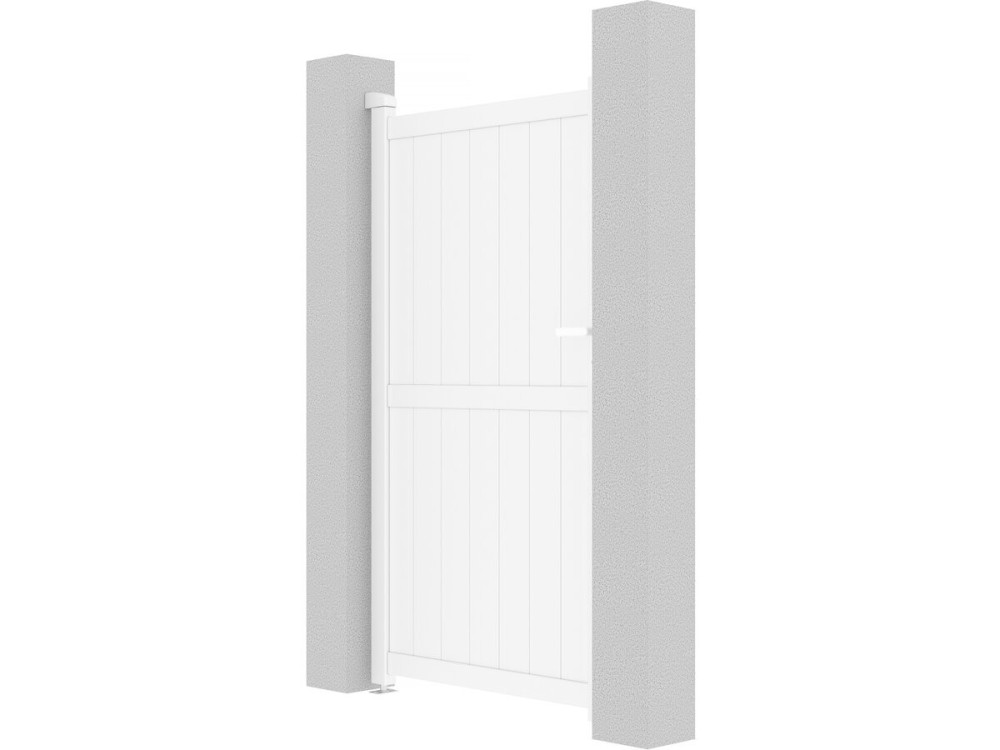Aluminium garden gate door "Lola" - 101.2 x 180.9 cm - White