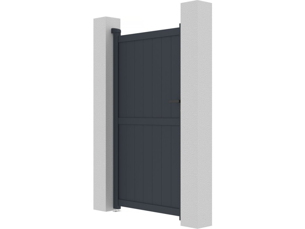 Aluminium garden gate door "Maurice" - 101.2 x 180.9 cm - Grey