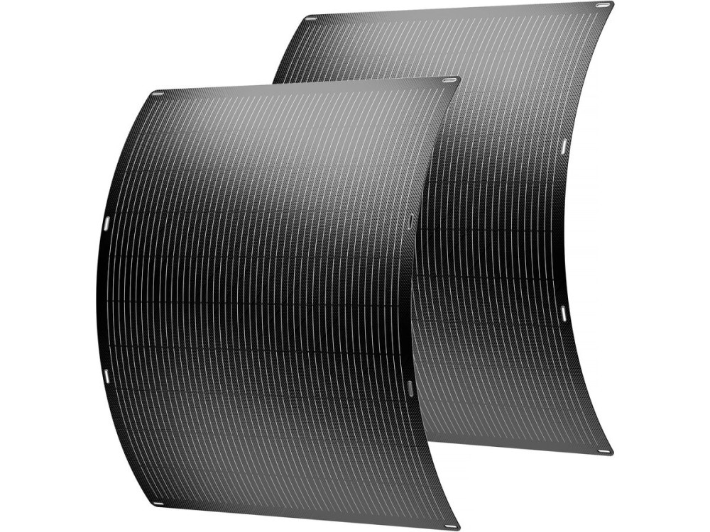 Set of 2 flexible plug and play solar panels - 400w "Urban center" - Black