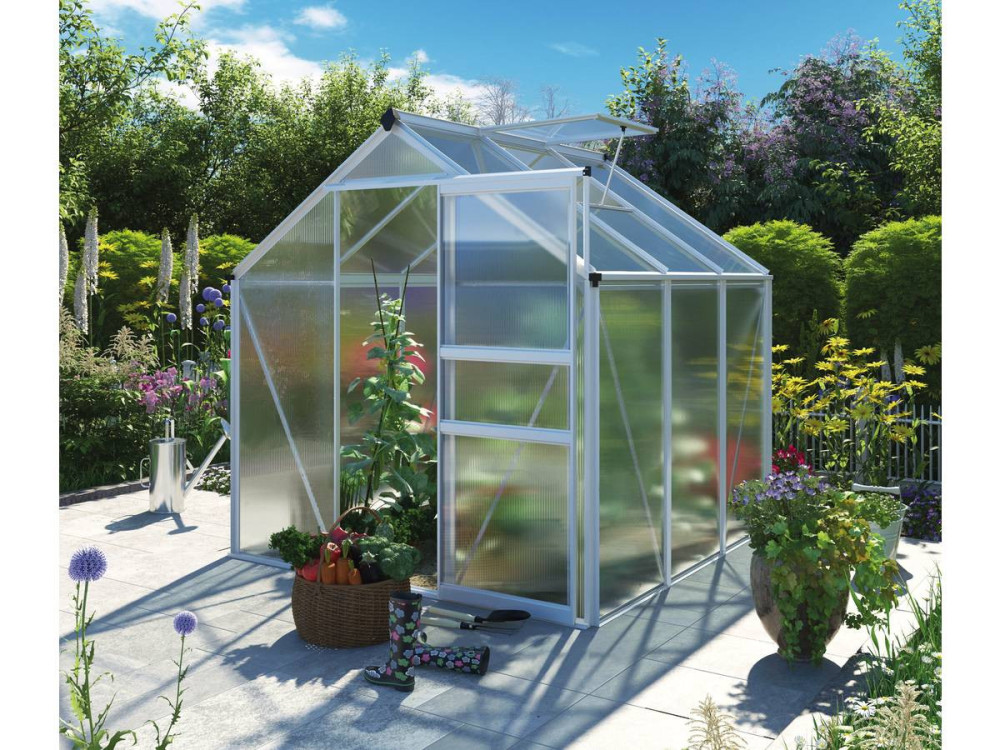 Garden greenhouse polycarbonate "Hortensia" transparent 3,65m²