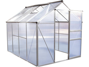 Garden greenhouse polycarbonate "Hortensia" transparent 4,8m²