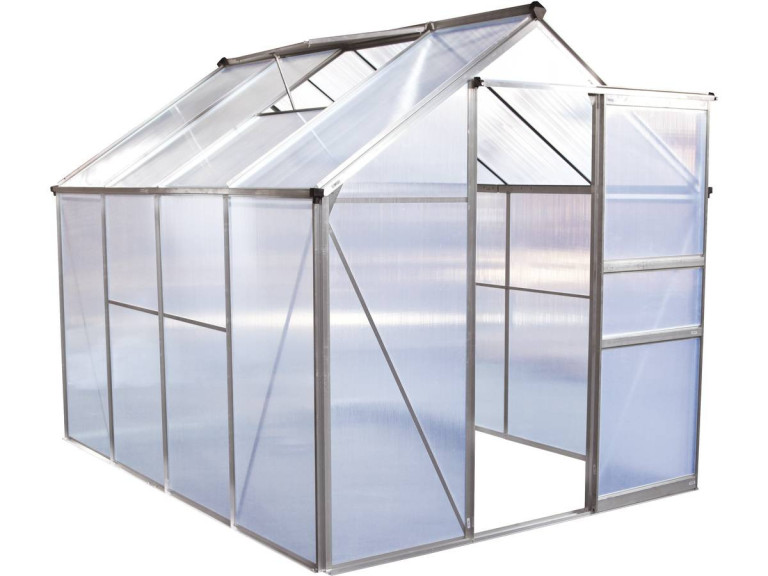 Garden greenhouse polycarbonate "Hortensia" transparent 4,8m²