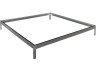 Base plate for polycarbonate greenhouse "Hortensia 3,65m²" color Zinc
