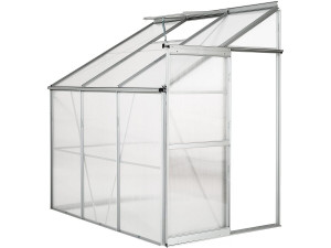190 x 125 x 195 cm - 2.37 m² polycarbonate lean-to greenhouse