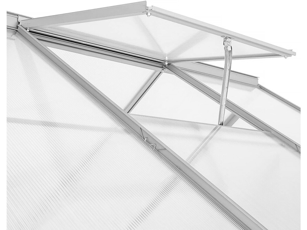 190 x 125 x 195 cm - 2.37 m² polycarbonate lean-to greenhouse