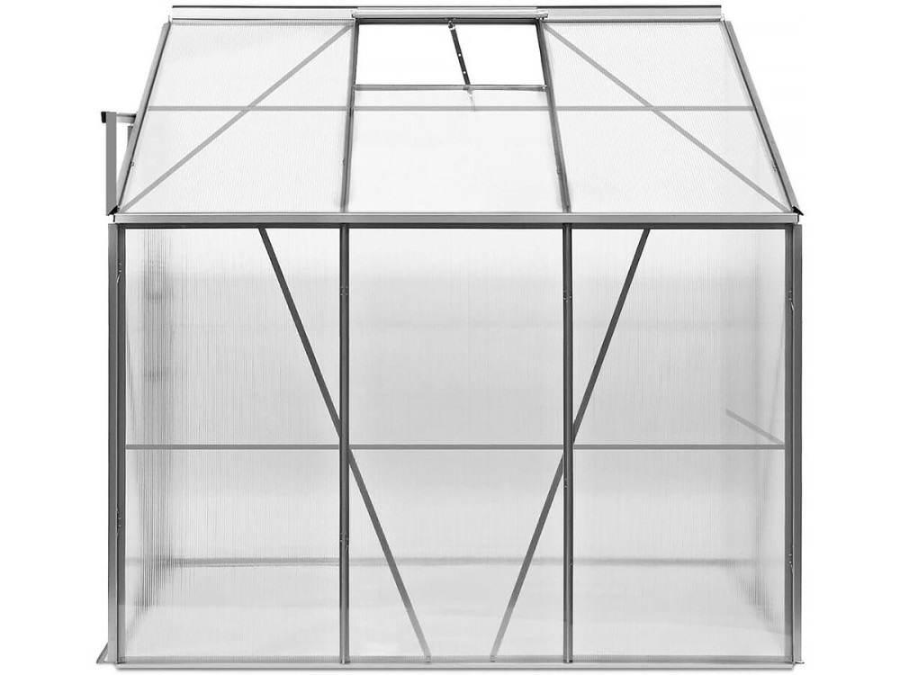 190 x 125 x 195 cm - 2.37 m² polycarbonate lean-to greenhouse