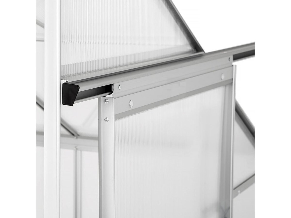 190 x 125 x 195 cm - 2.37 m² polycarbonate lean-to greenhouse
