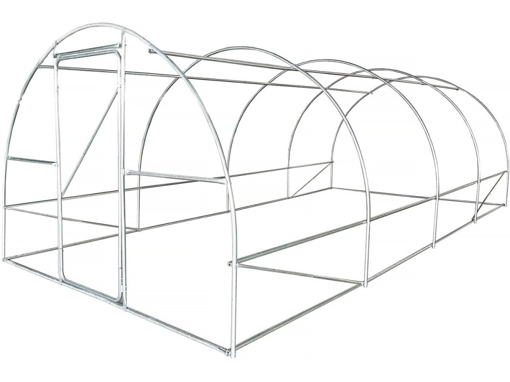 Garden greenhouse with door 6 x 3 m "Mimosa" - 18 m² - 180g - White