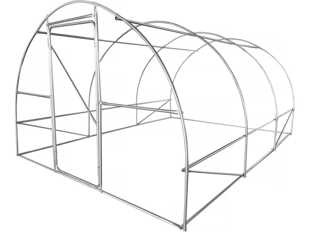 Tunnel greenhouse with door 4 x 3 m "Mimosa" - 12 m² - 180g - White