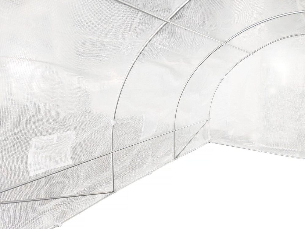 Tunnel greenhouse with door 4 x 3 m "Mimosa" - 12 m² - 180g - White