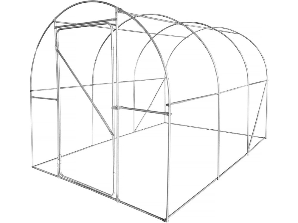 Garden greenhouse with door 3 x 2 m "Mimosa" - 6 m² - 180g - White