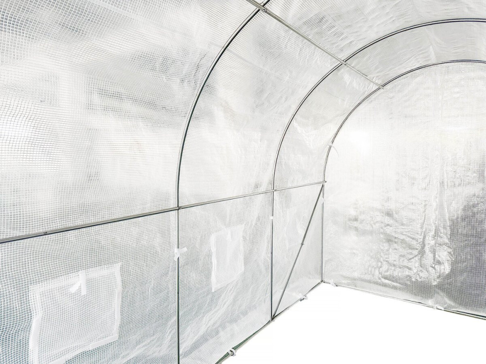 Garden greenhouse with door 3 x 2 m "Mimosa" - 6 m² - 180g - White