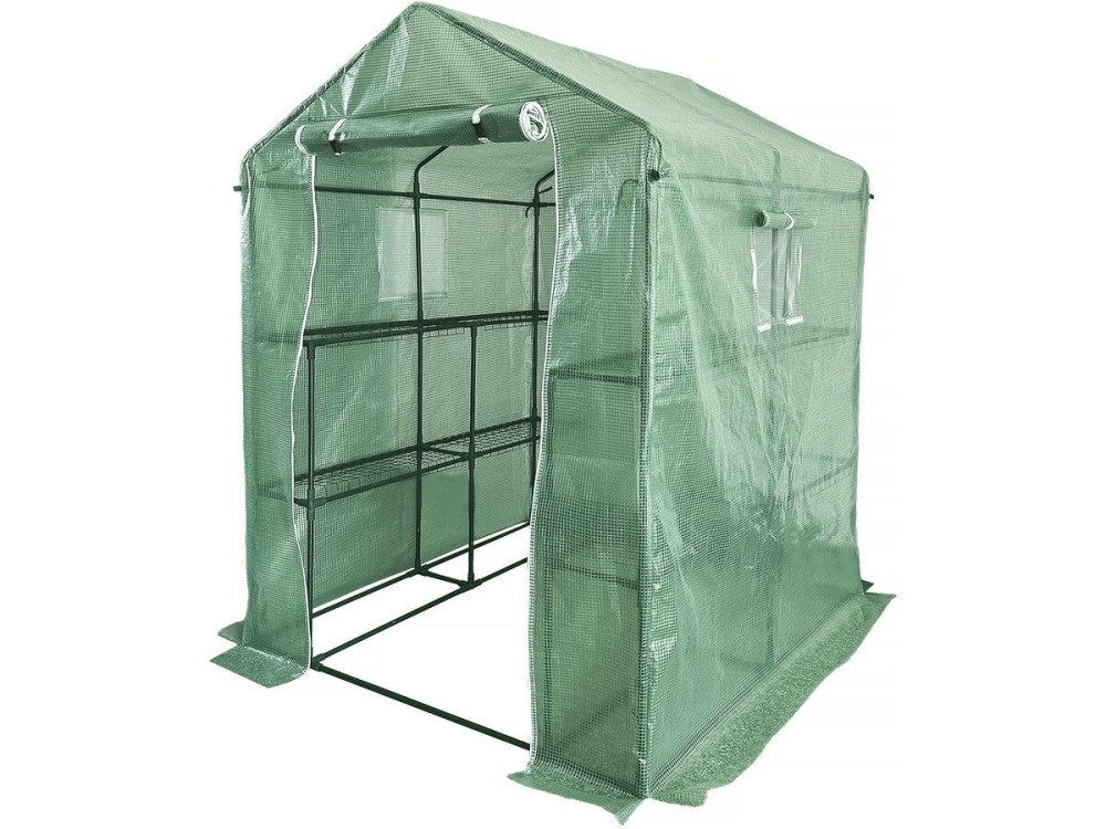 Garden tomato greenhouse with shelves "Lys" - 2.04 m² - 130g - Green