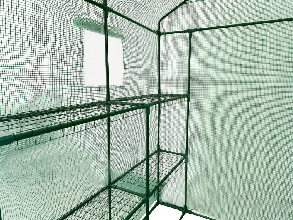 Garden tomato greenhouse with shelves "Lys" - 2.04 m² - 130g - Green