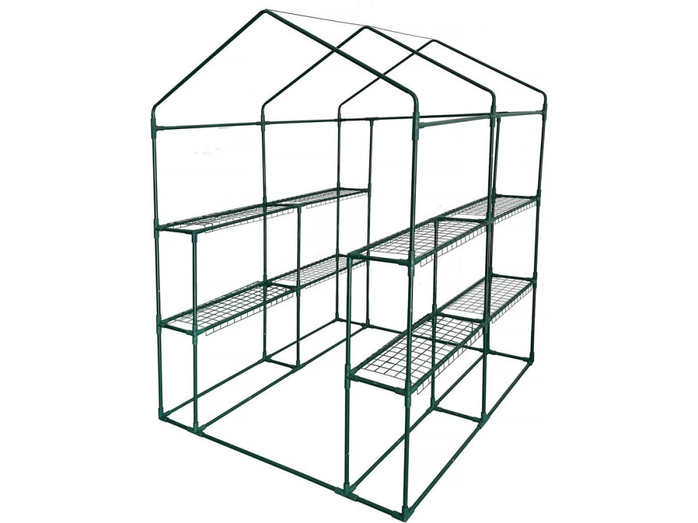 Garden tomato greenhouse with shelves "Lys" - 2.04 m² - 130g - Green