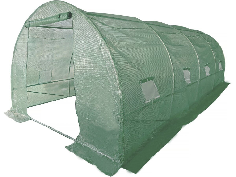 Garden greenhouse 6 x 3 m "Lys" - 18 m² - 140g - Green